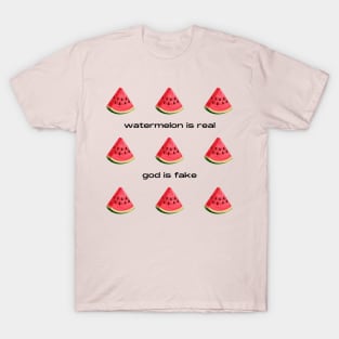 Watermelon Is Real God Is Fake T-Shirt